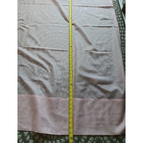 VTG JCPenney Curtain SET Sheer Pink WEIGHTED USA 60"x82" Romantic Princess Retro - Picture 7 of 7